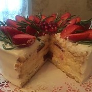 торт"Зимняя свежесть"разрез